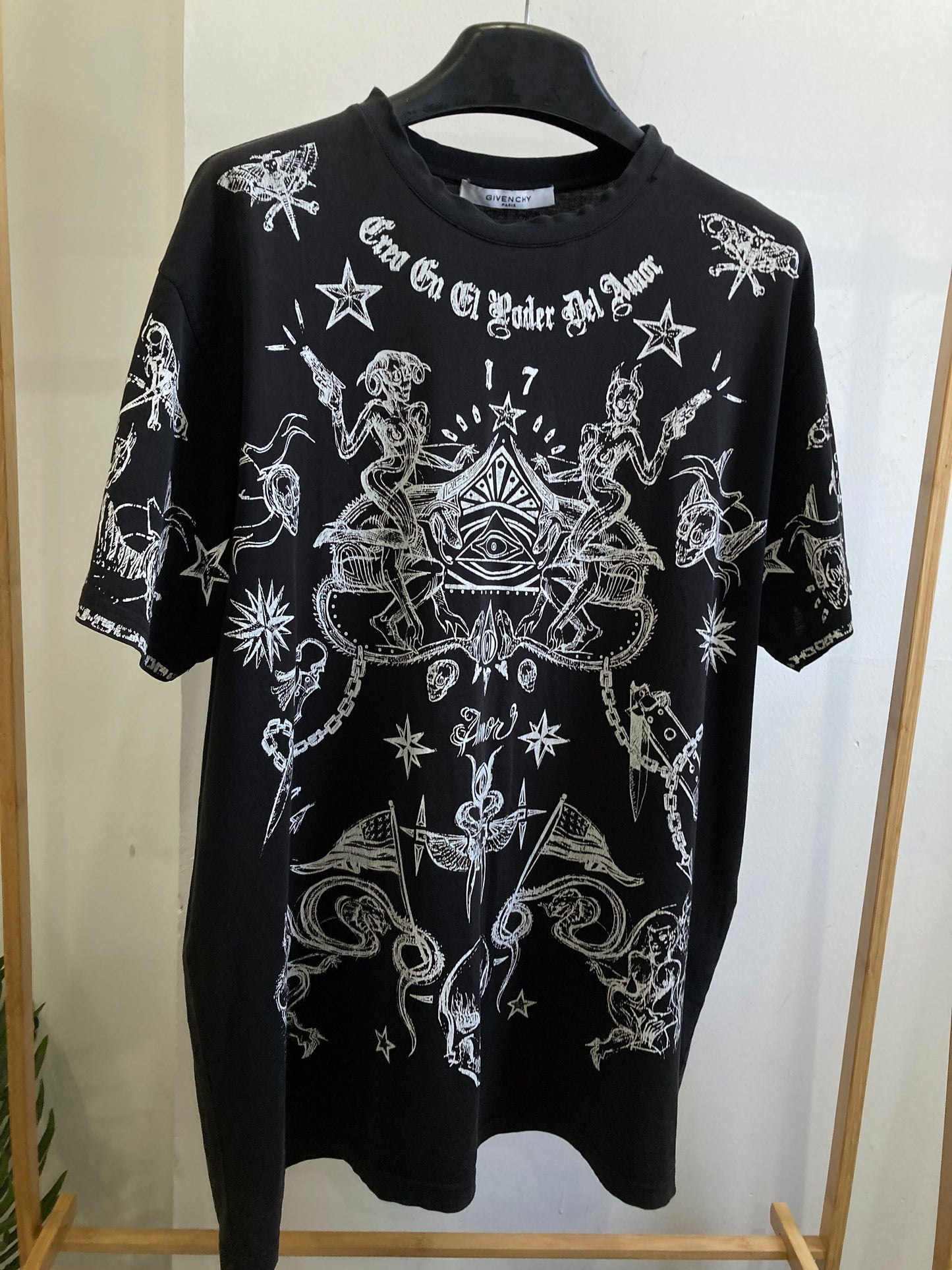 Givenchy Elmerinda Print Cotton T Shirt Large