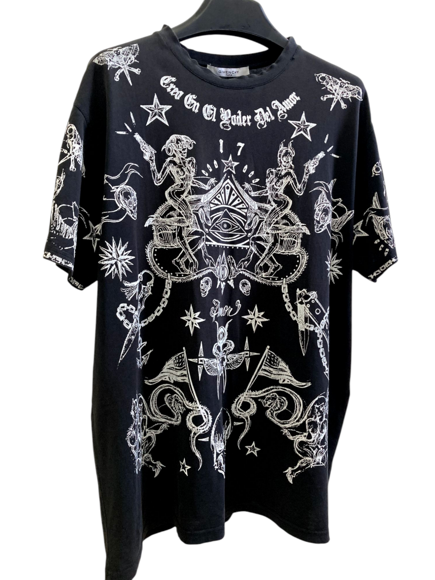 Givenchy Elmerinda Print Cotton T Shirt Large