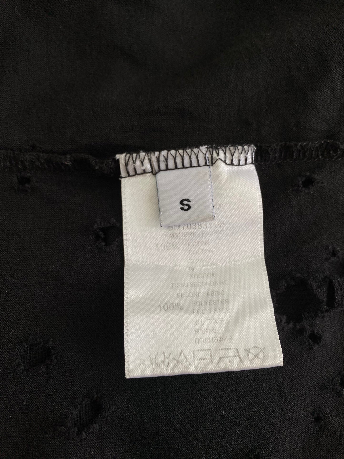 Givenchy Logo Distressed Black Cotton T Shirt S