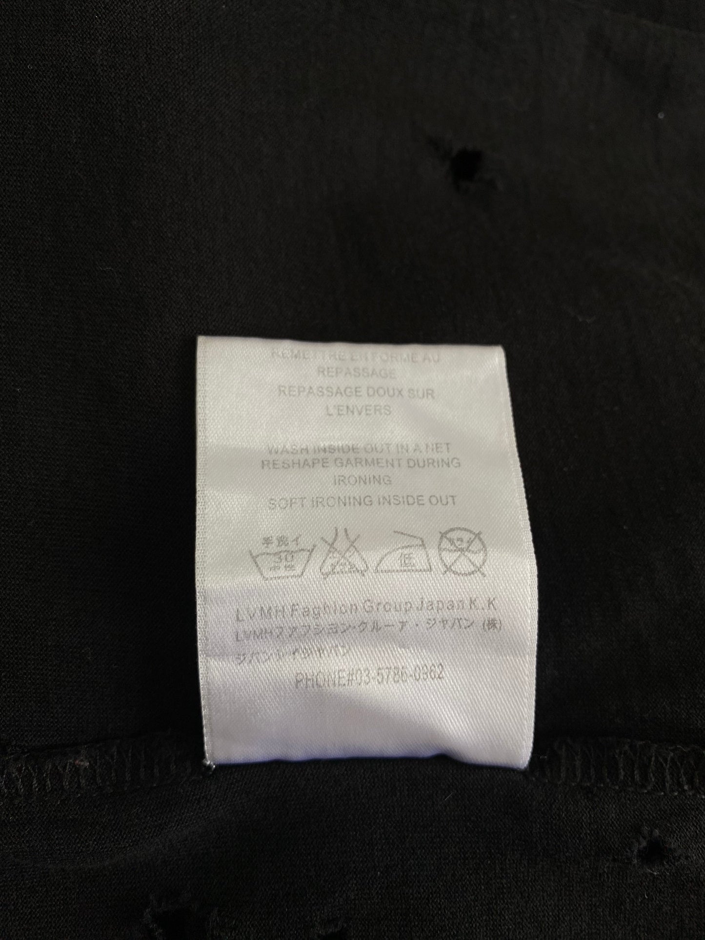 Givenchy Logo Distressed Black Cotton T Shirt S