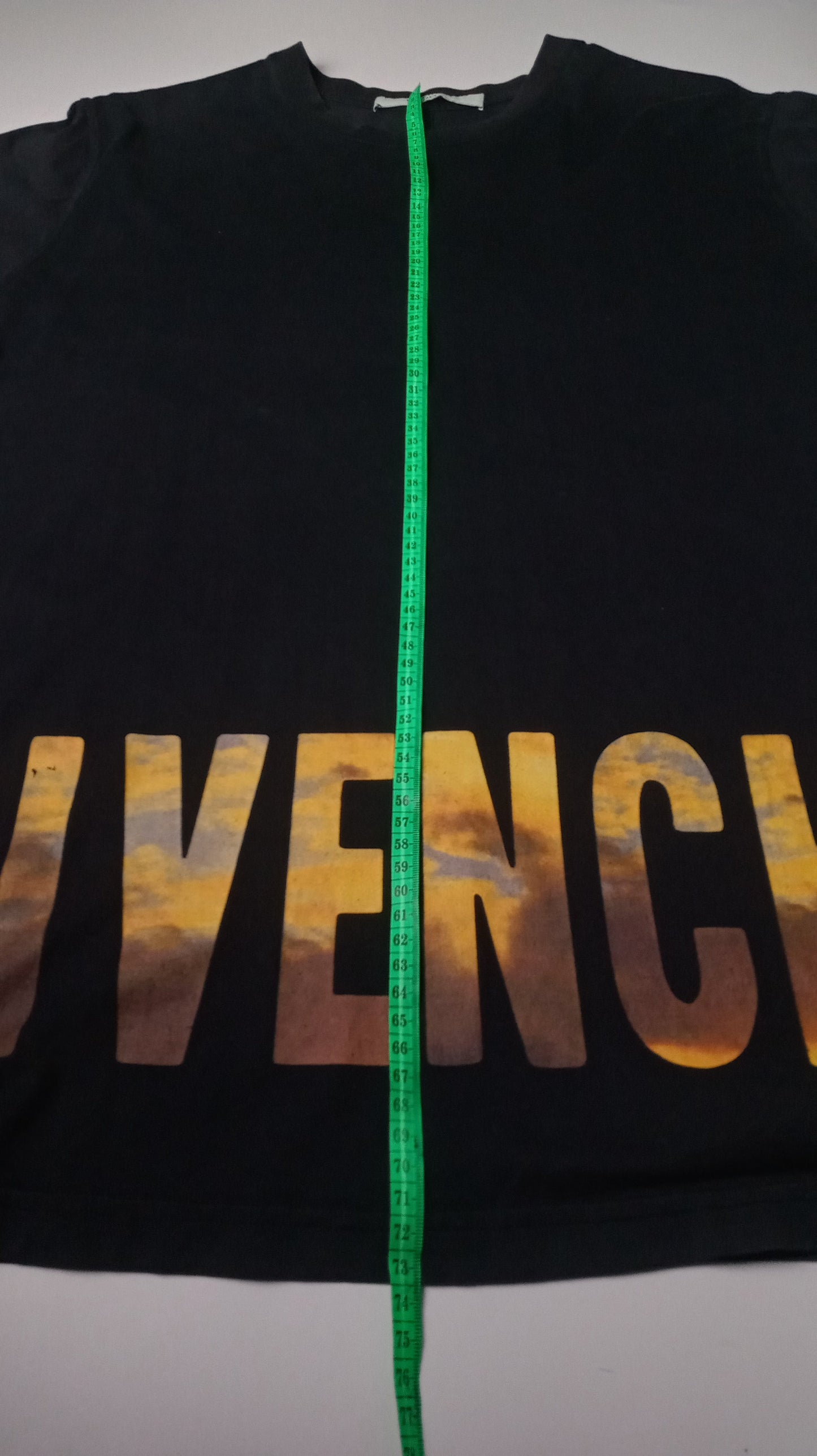 Givenchy Sunset Logo Black Cotton T Shirt S Oversized