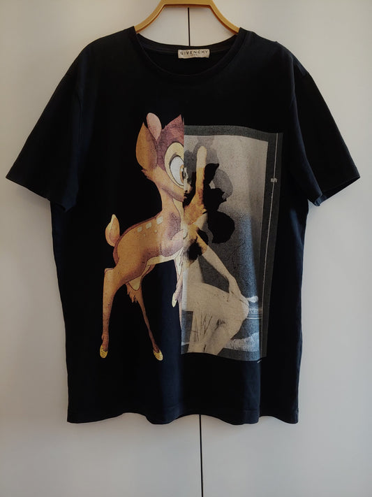 Givenchy Bambi Print Cotton T Shirt Xs Oversized