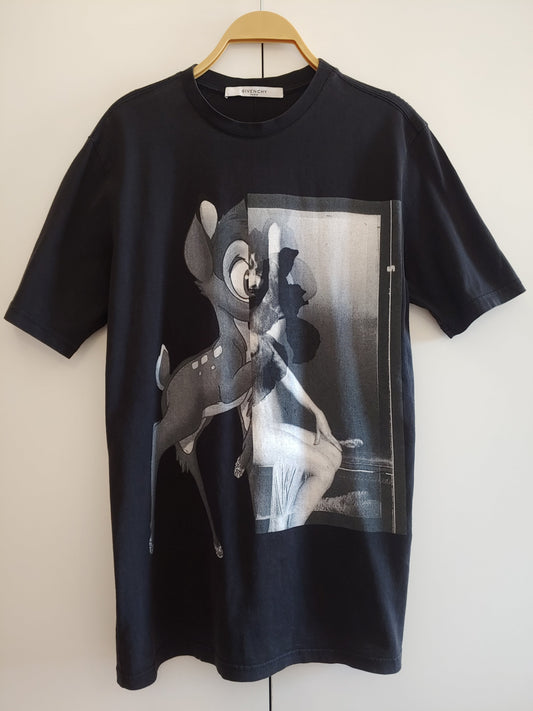 Givenchy Bambi Print Monochrome Cotton T Shirt  Xs Oversized