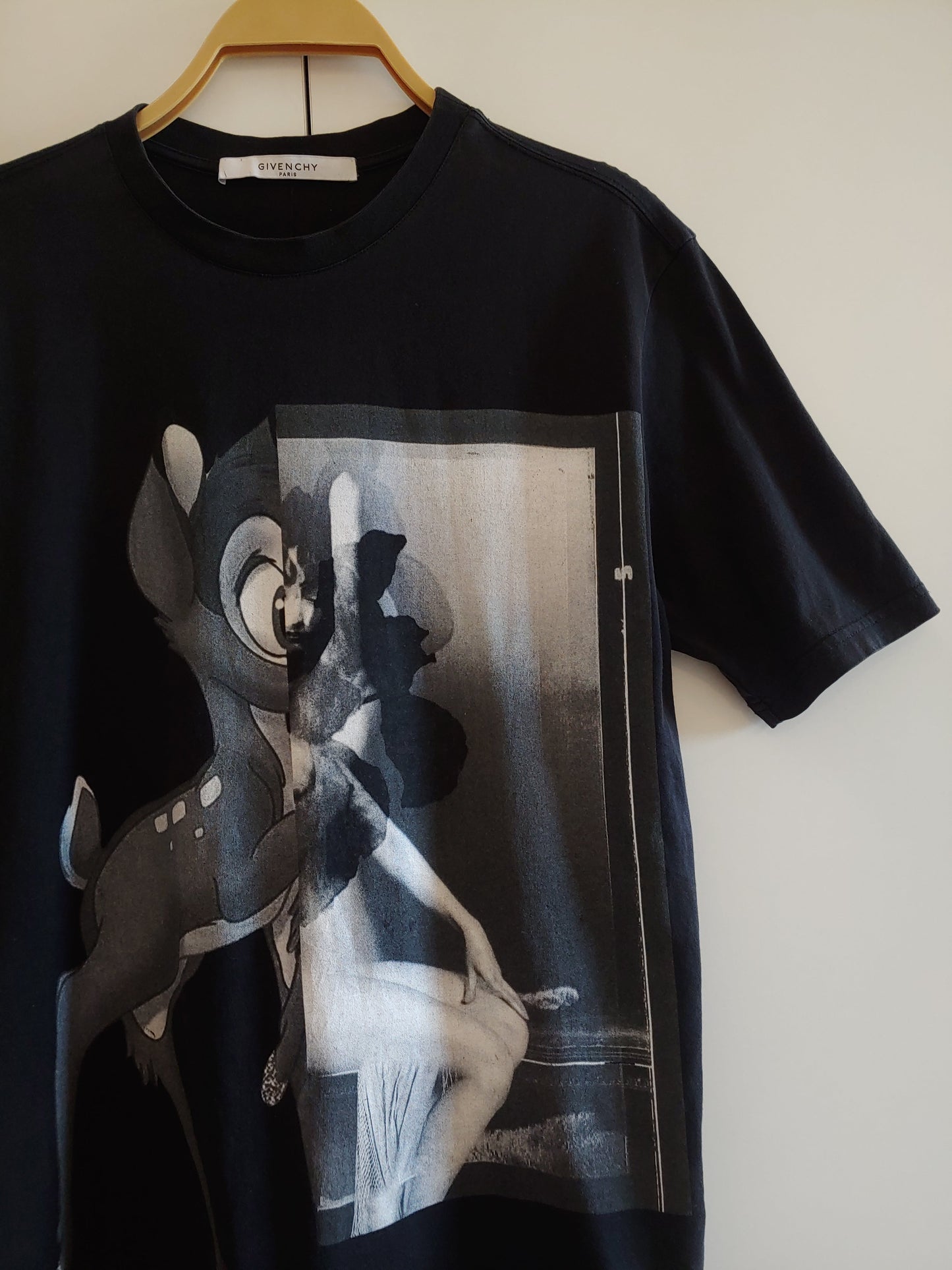 Givenchy Bambi Print Monochrome Cotton T Shirt  Xs Oversized