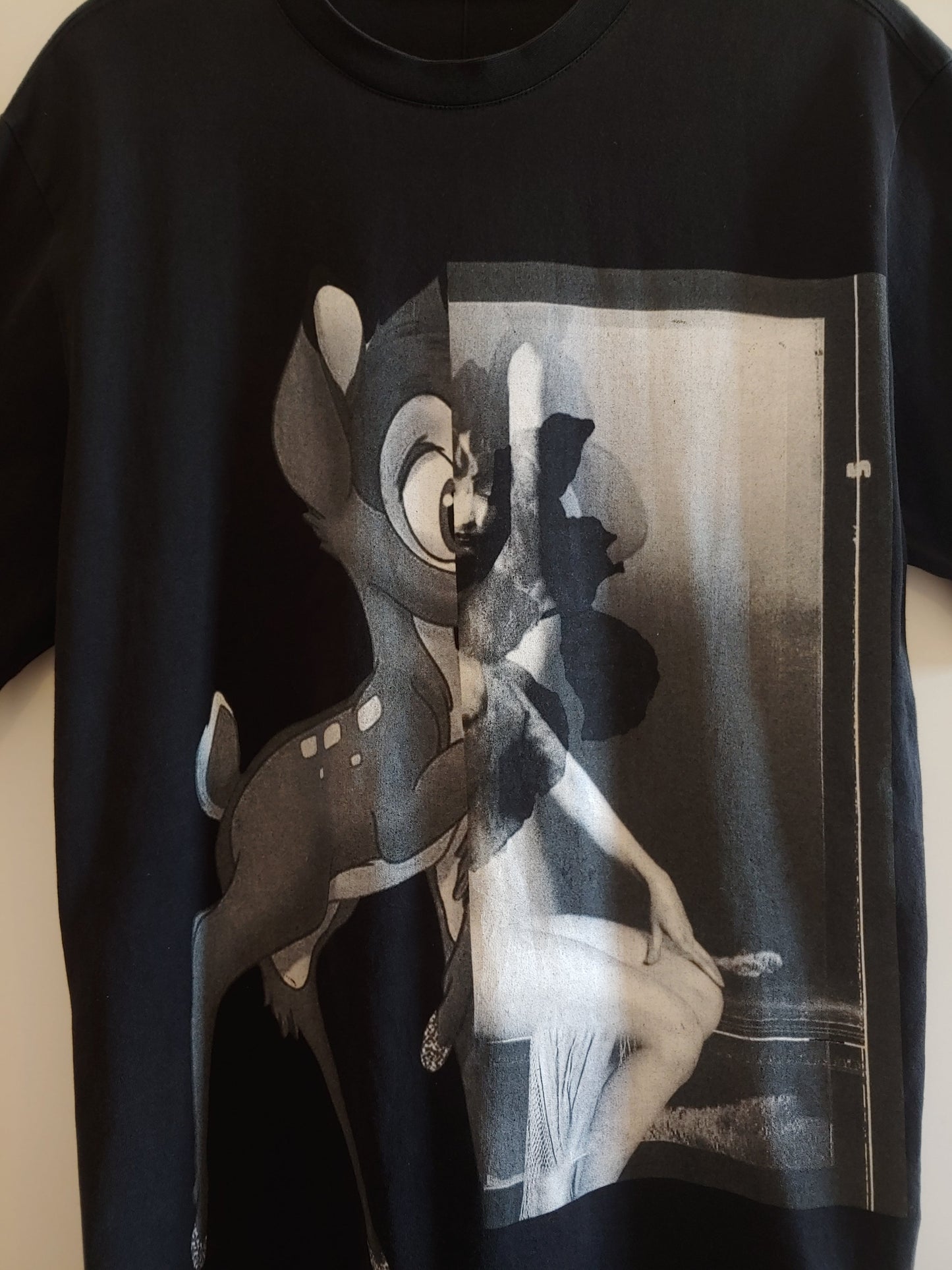 Givenchy Bambi Print Monochrome Cotton T Shirt  Xs Oversized