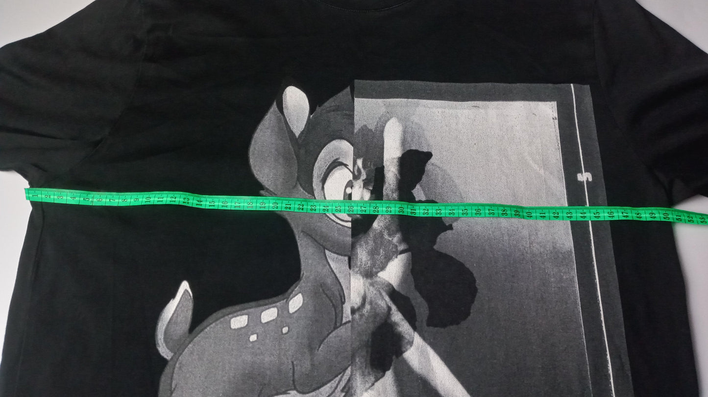 Givenchy Bambi Print Monochrome Cotton T Shirt  Xs Oversized