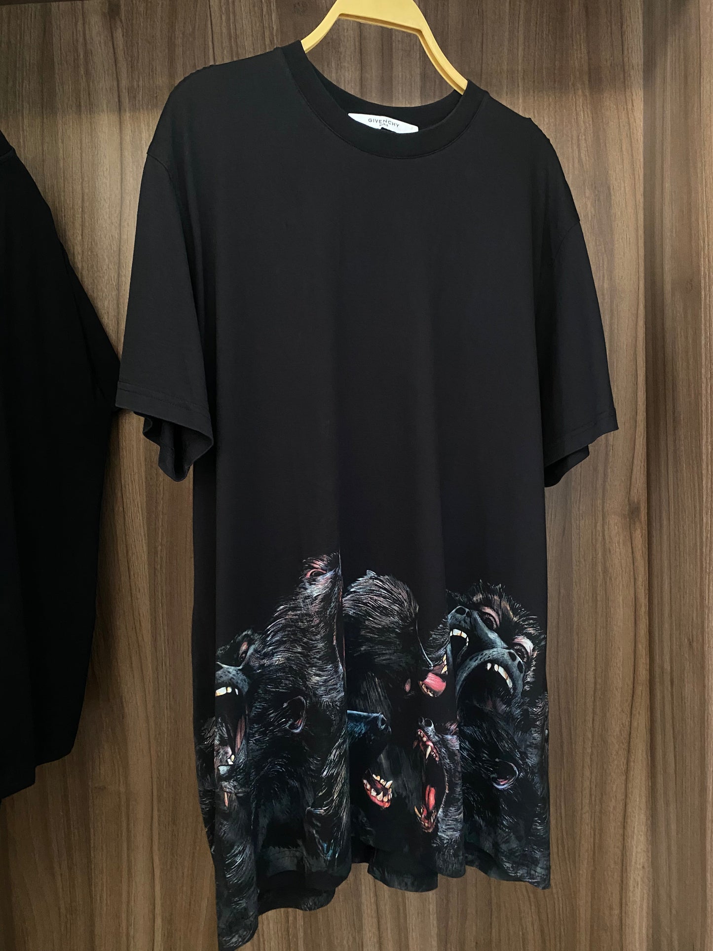 Givenchy Monkey Print Black Cotton T Shirt Large Oversized