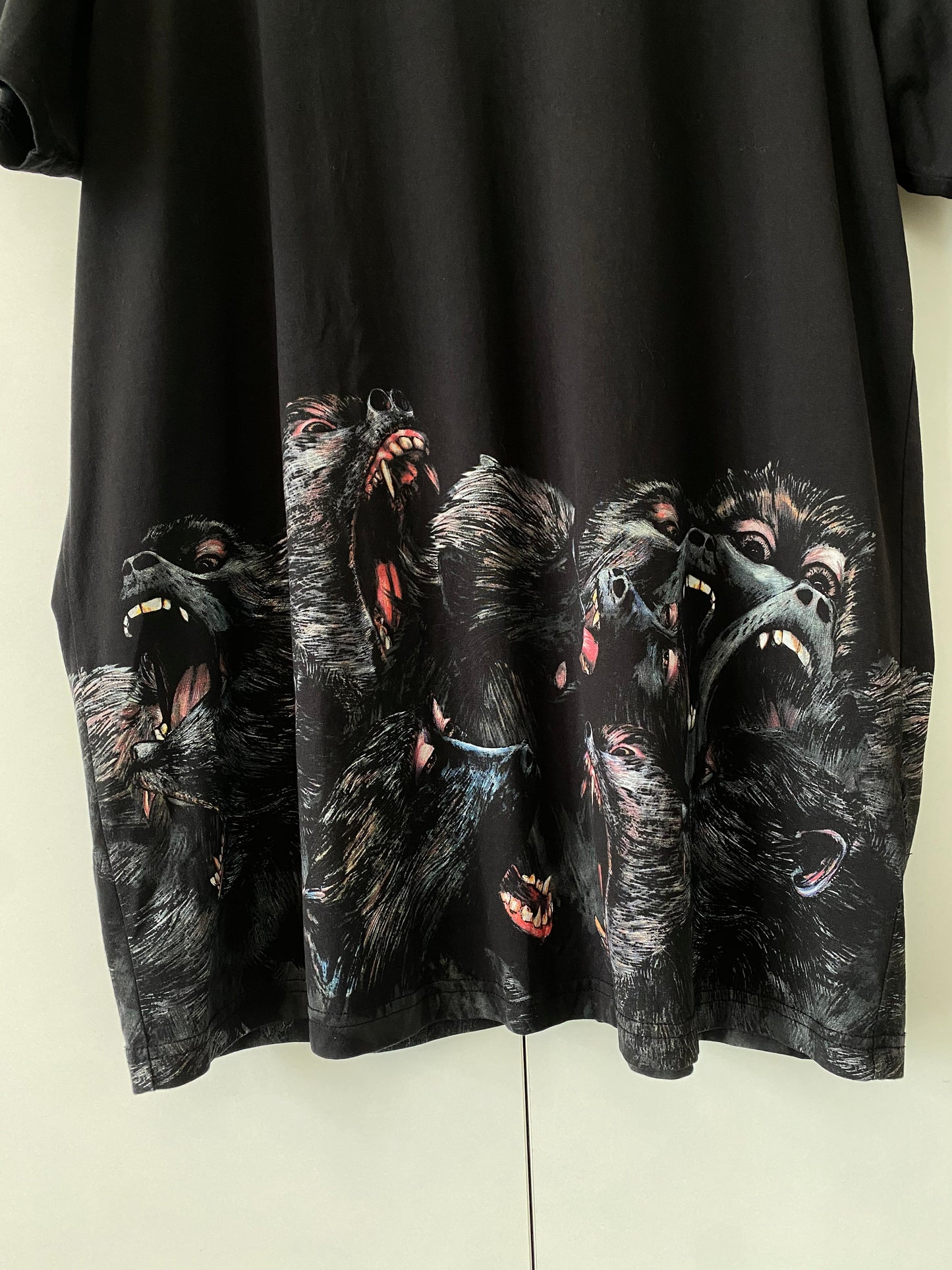 Givenchy Monkey Print Black Cotton T Shirt Large Oversized