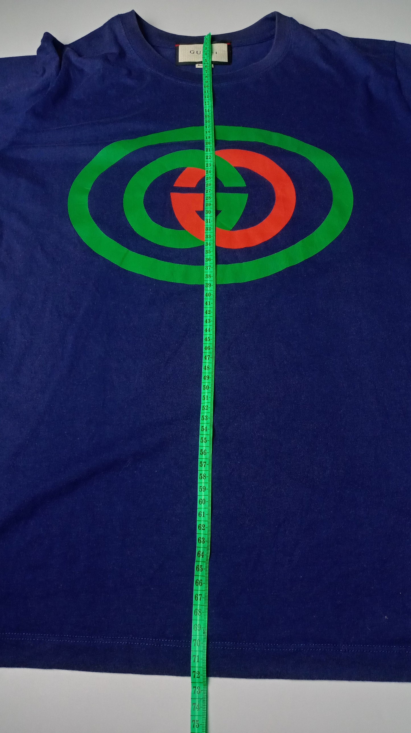 Gucci Interlocking G Blue Cotton T Shirt