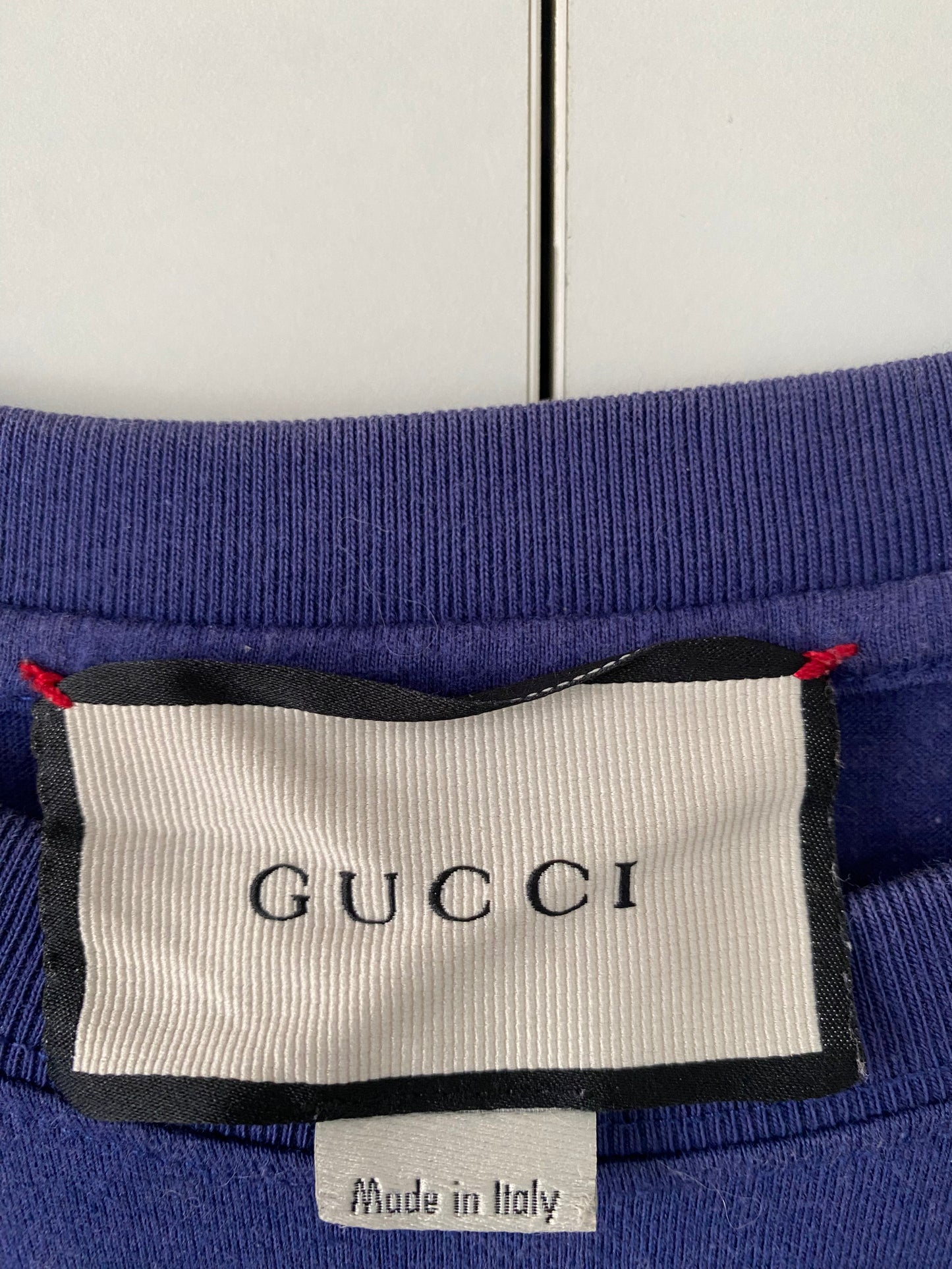 Gucci Interlocking G Blue Cotton T Shirt
