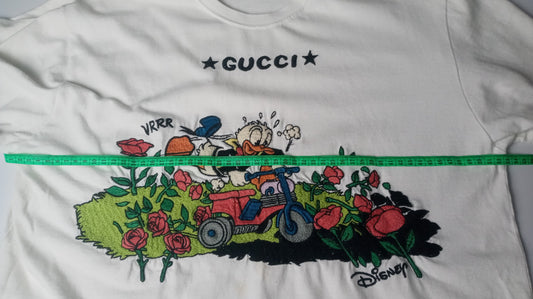 Gucci Disney Donald Duck  Off White Cotton T Shirt  M Regular Fit