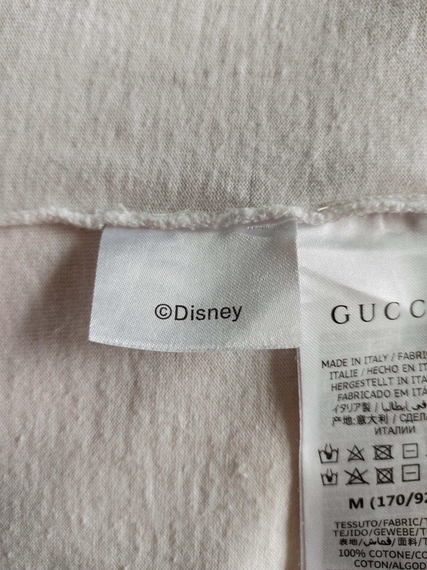 Gucci Disney Donald Duck  Off White Cotton T Shirt  M Regular Fit