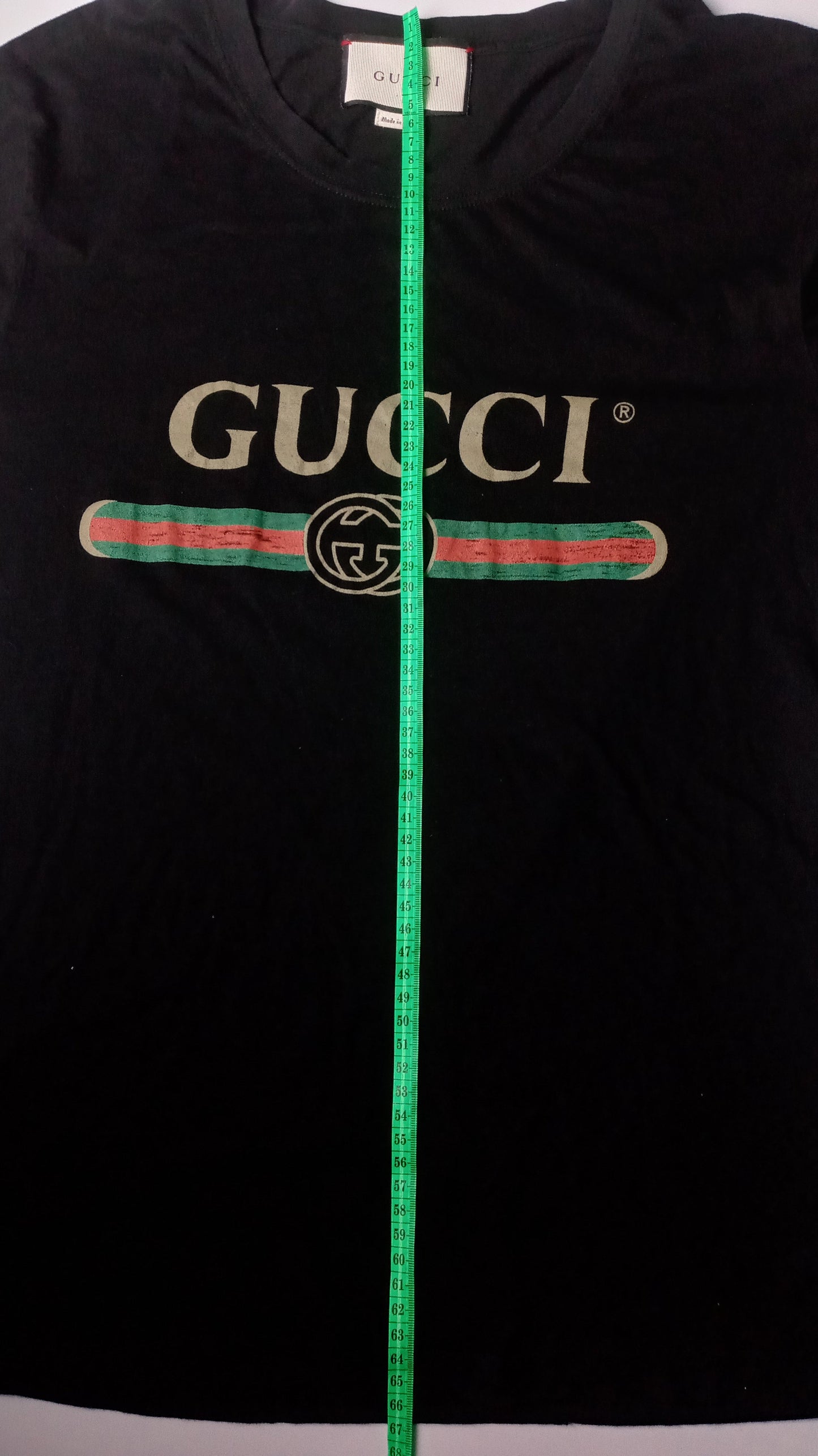 Gucci Logo Black Cotton T Shirt