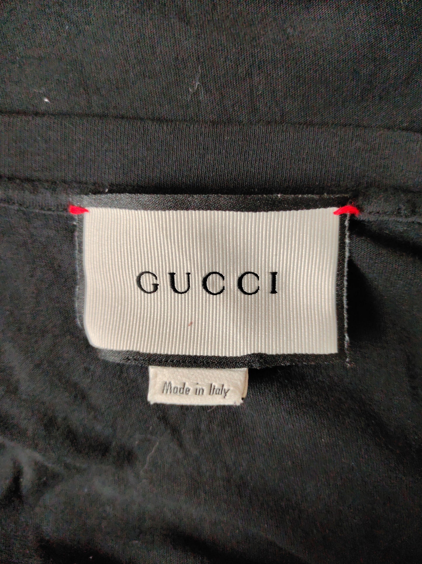 Gucci Logo Black Cotton T Shirt