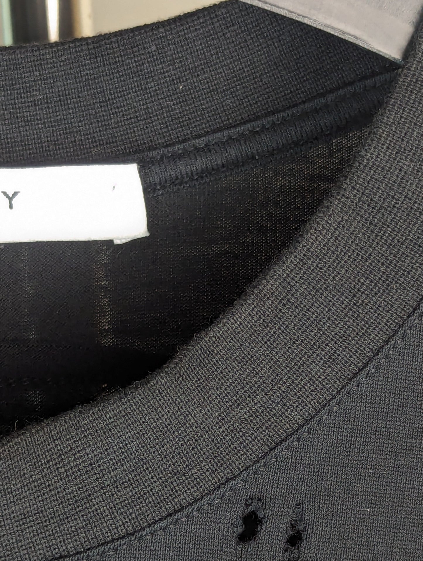 Givenchy Distressed Logo Black Cotton S Oversized