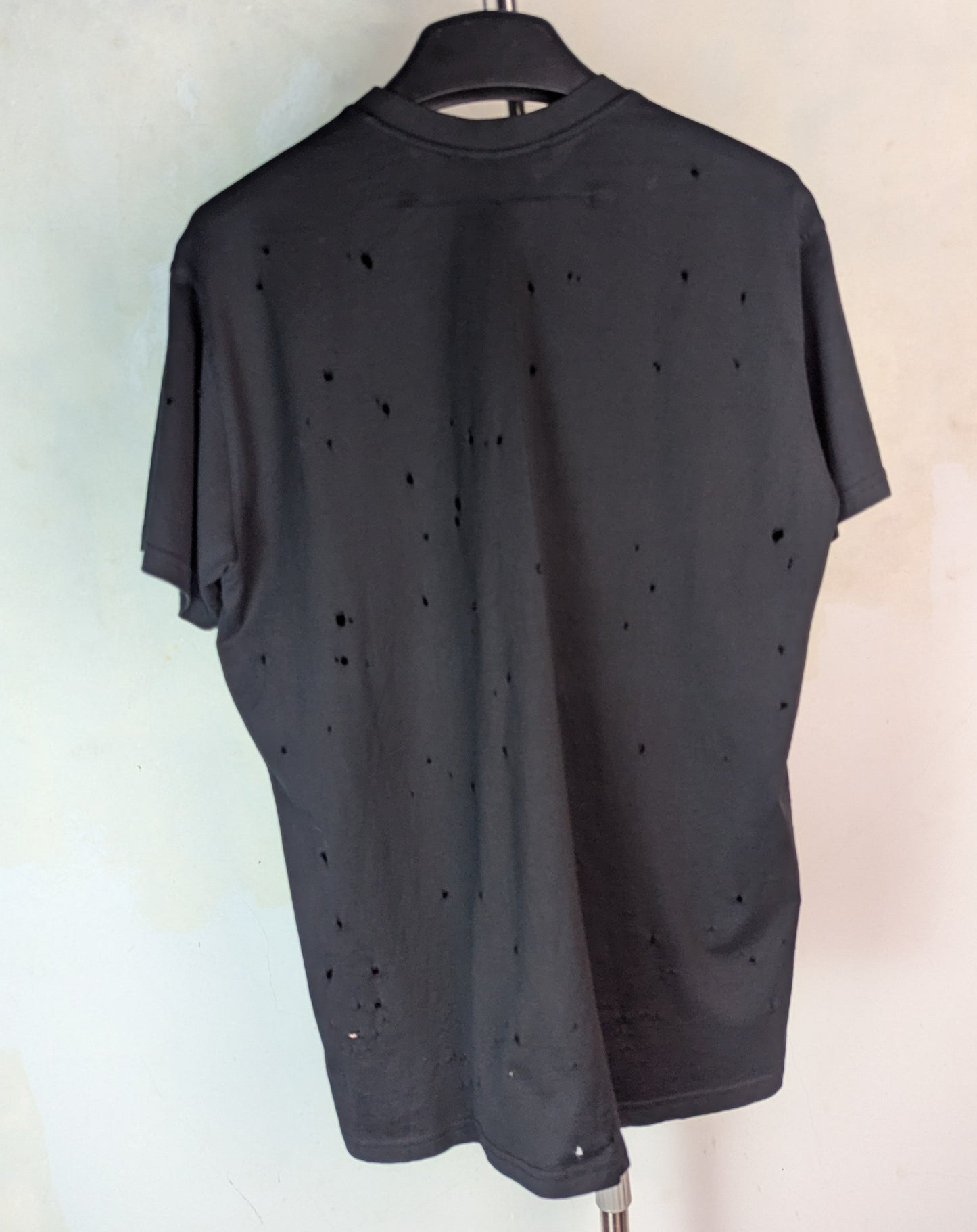 Givenchy Distressed Logo Black Cotton S Oversized
