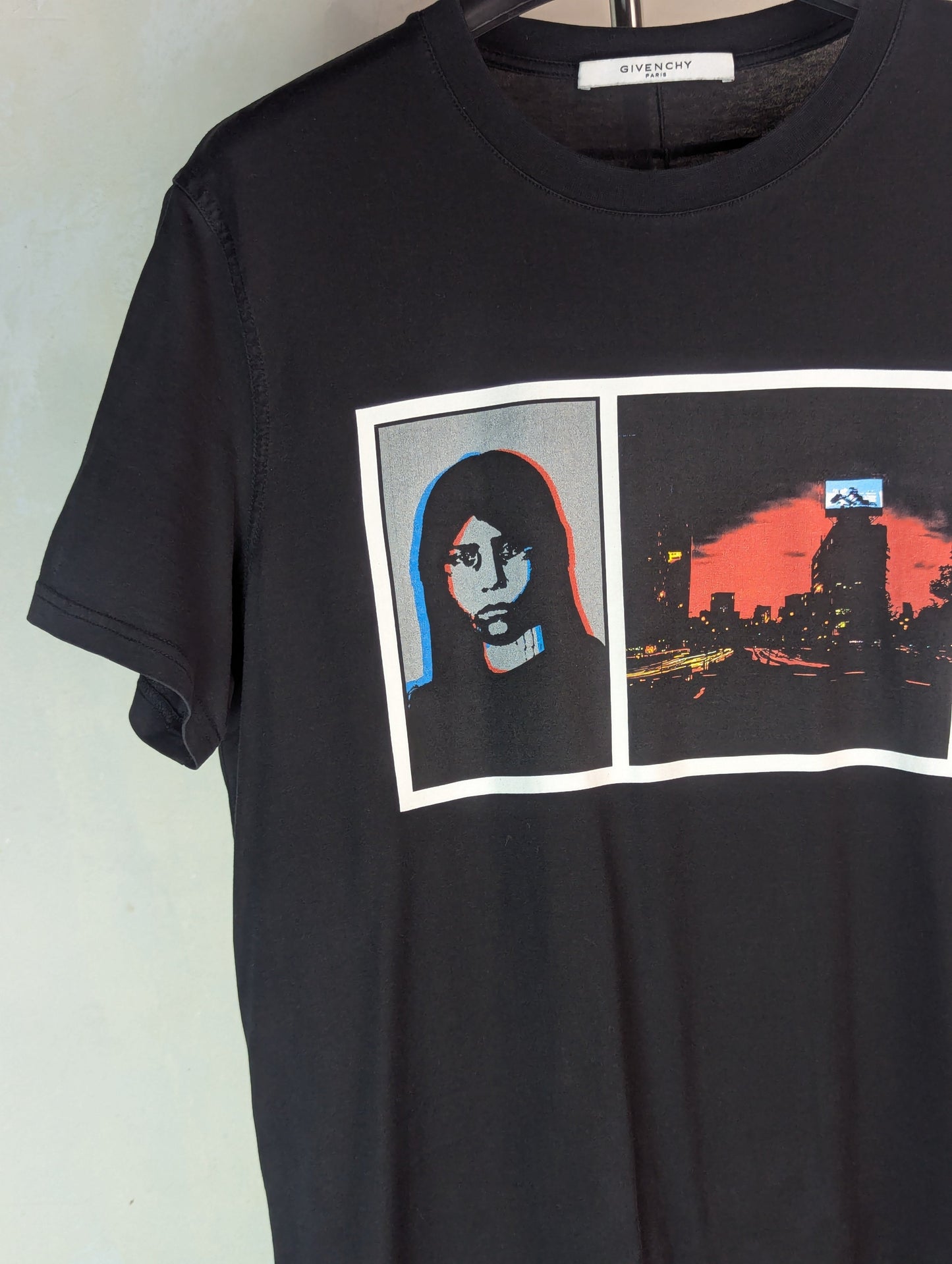 Givenchy Abstract Girl Print Cotton T Shirt Large