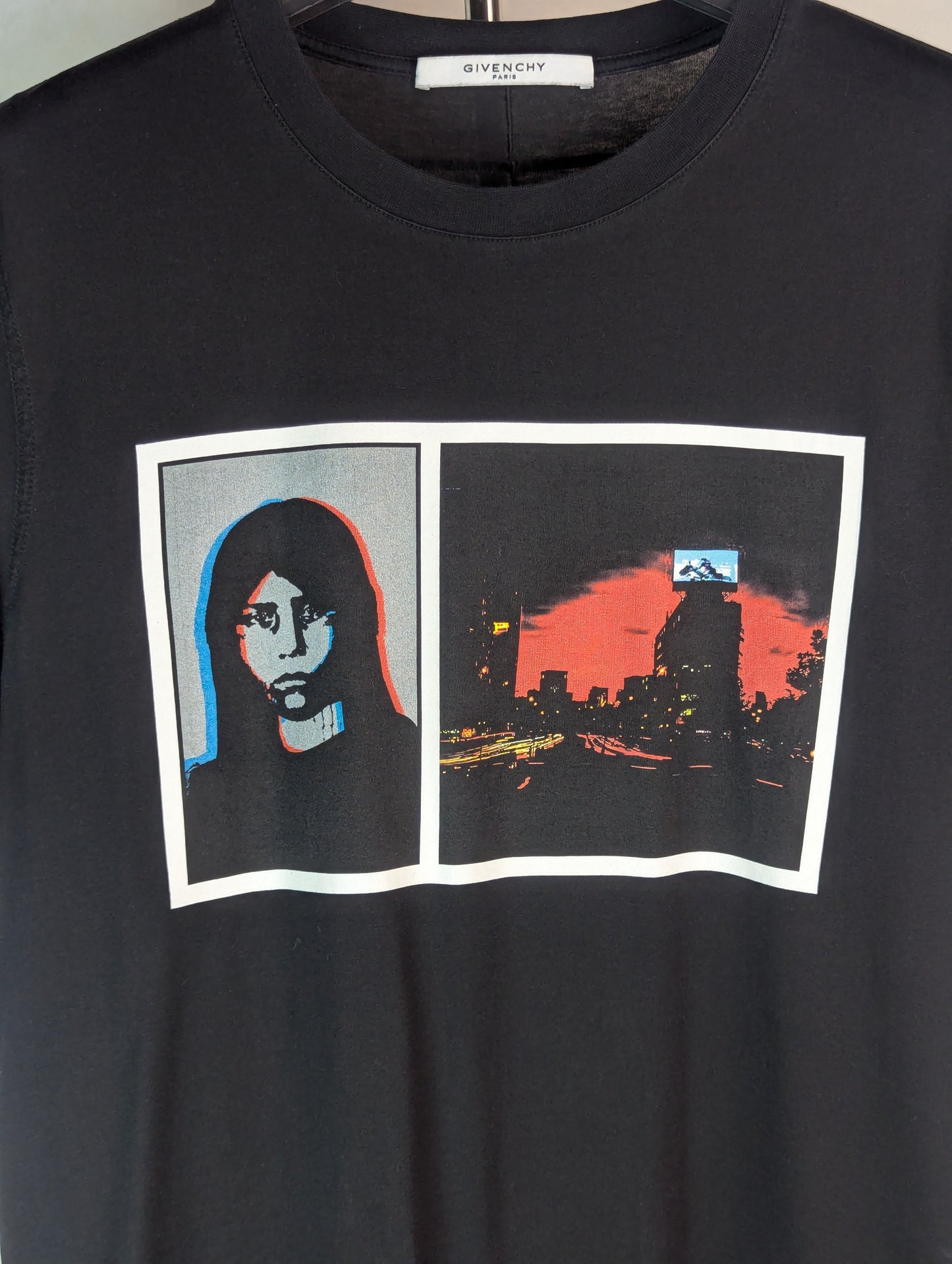 Givenchy Abstract Girl Print Cotton T Shirt Large