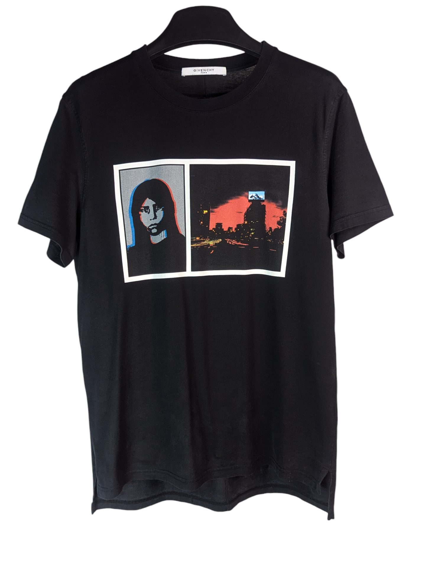 Givenchy Abstract Girl Print Cotton T Shirt Large
