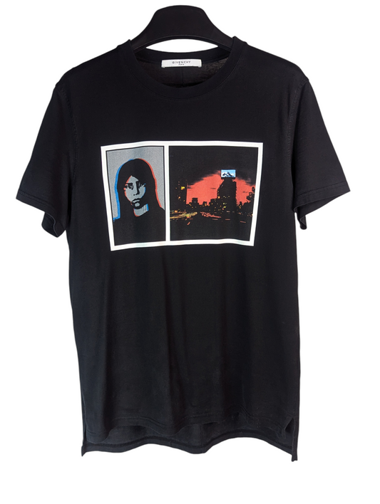 Givenchy Abstract Girl Print Cotton T Shirt Large