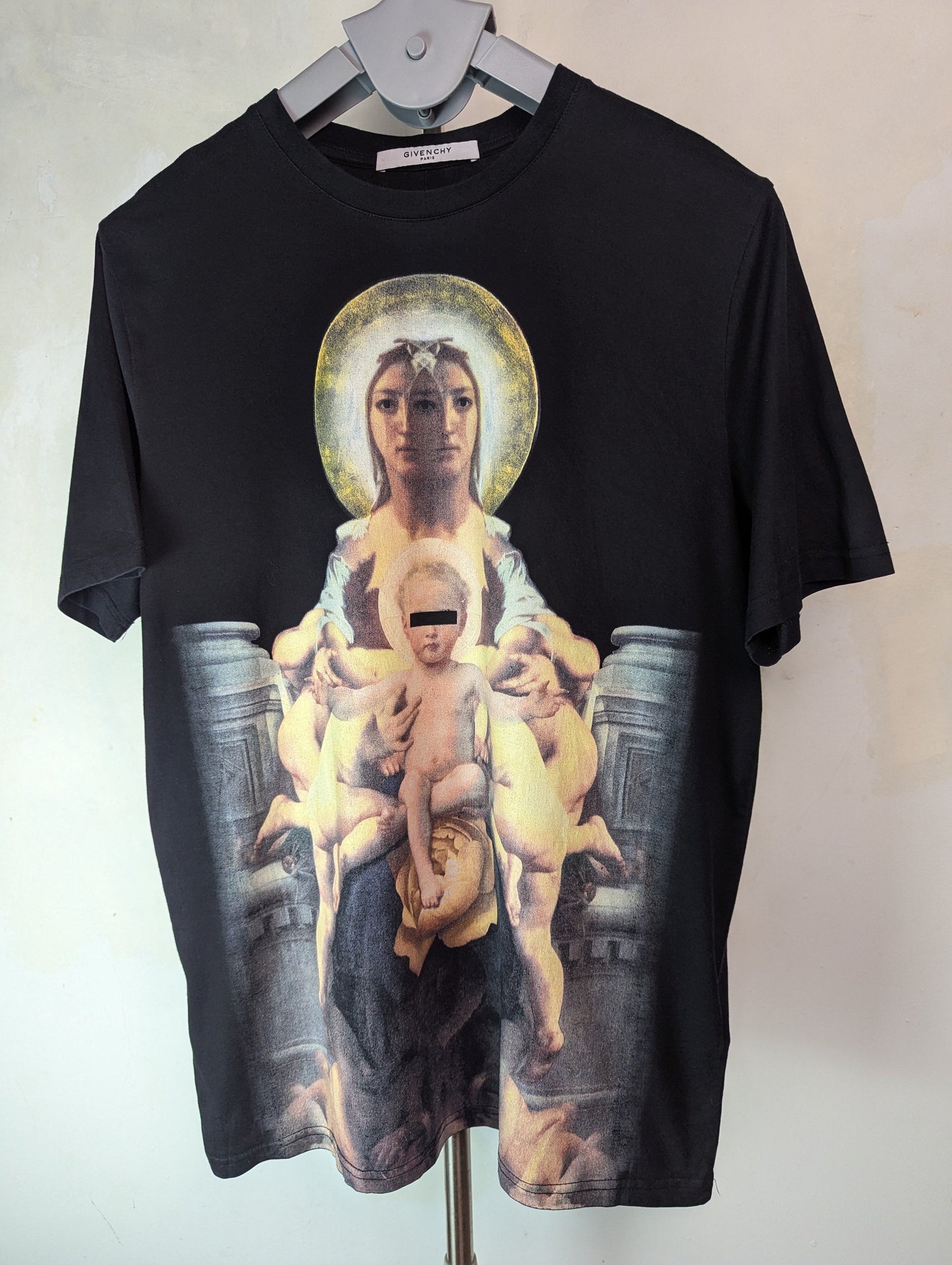 Givenchy Black Virgin Mary Graphic T Shirt M