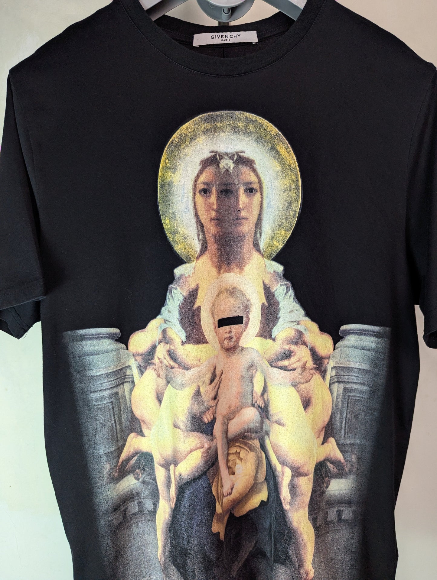 Givenchy Black Virgin Mary Graphic T Shirt M