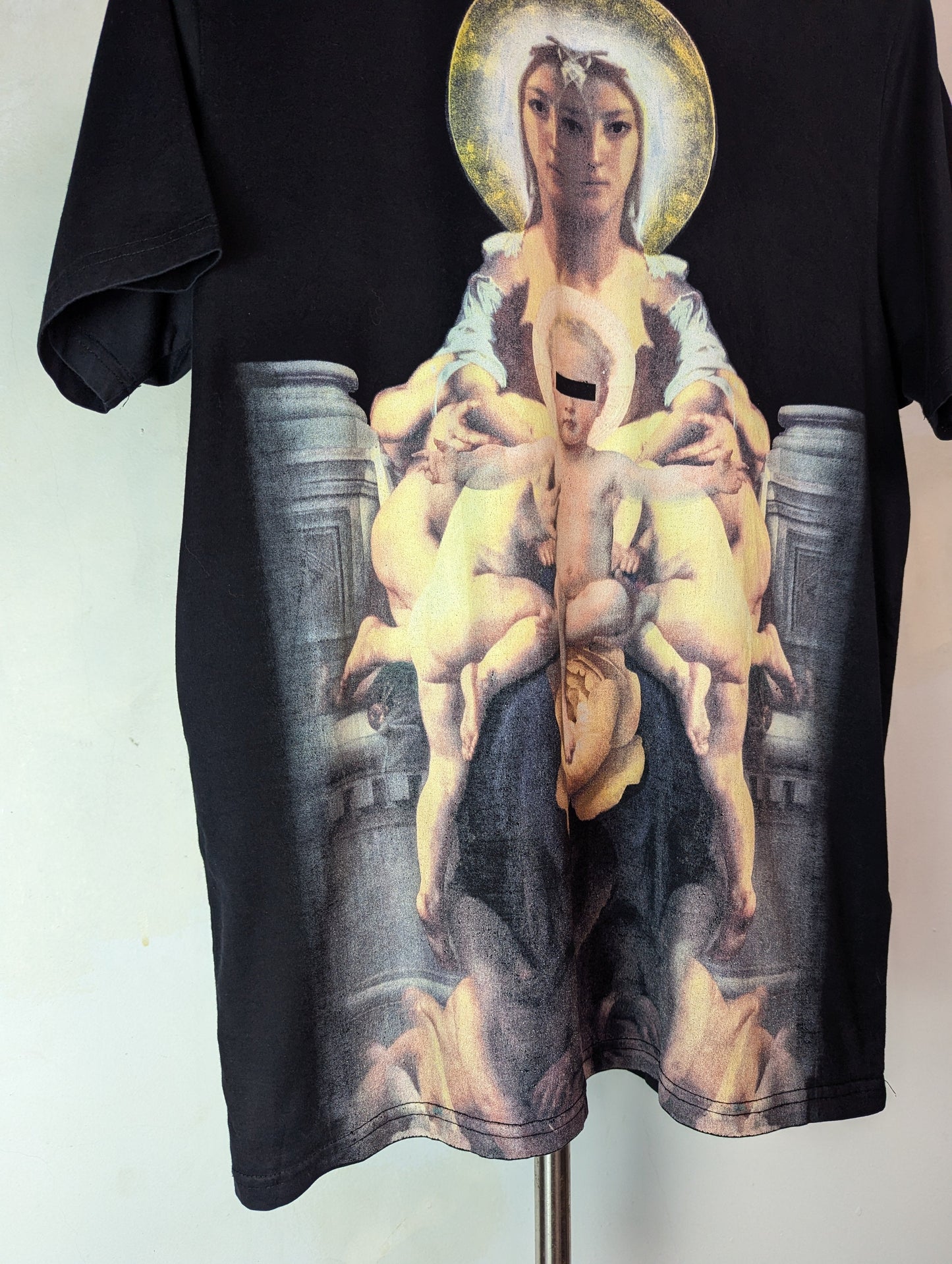 Givenchy Black Virgin Mary Graphic T Shirt M