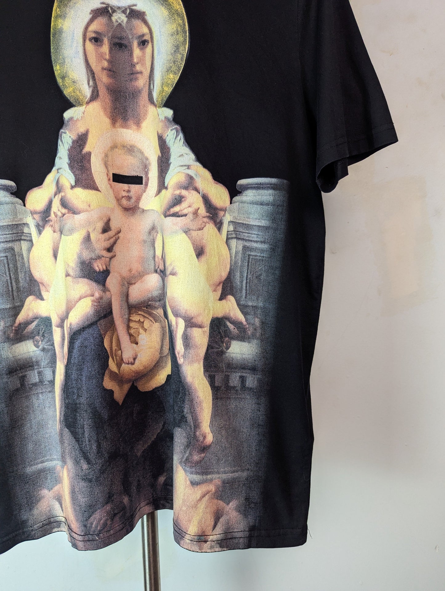 Givenchy Black Virgin Mary Graphic T Shirt M