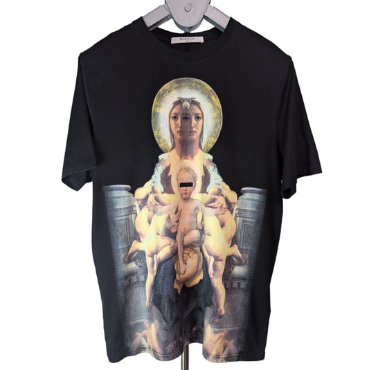 Givenchy Black Virgin Mary Graphic T Shirt M