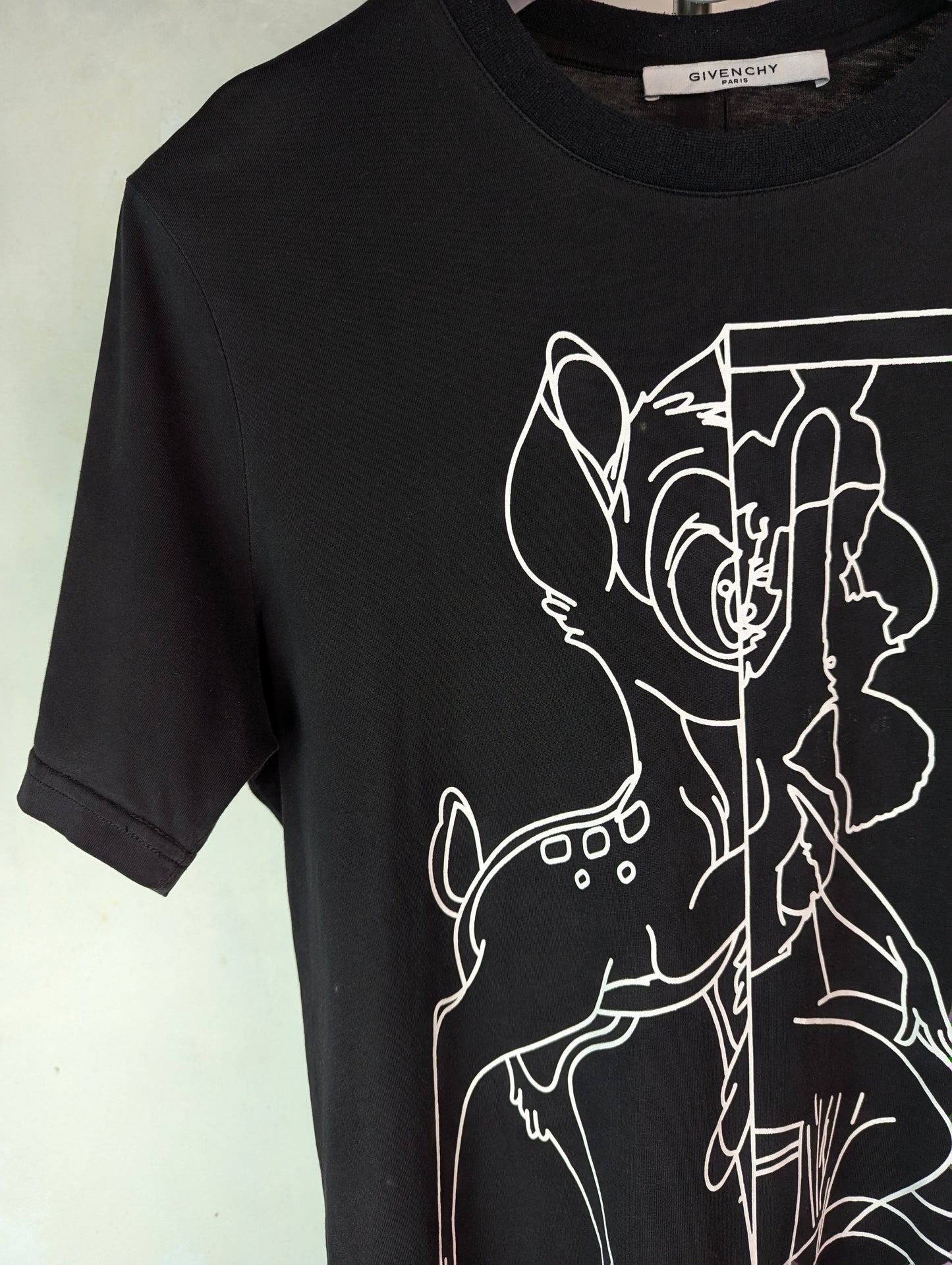 Givenchy Bambi White Outline Print Cotton S Oversized