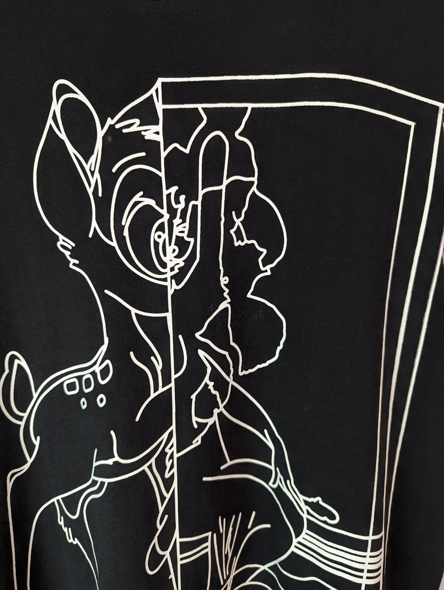 Givenchy Bambi White Outline Print Cotton S Oversized