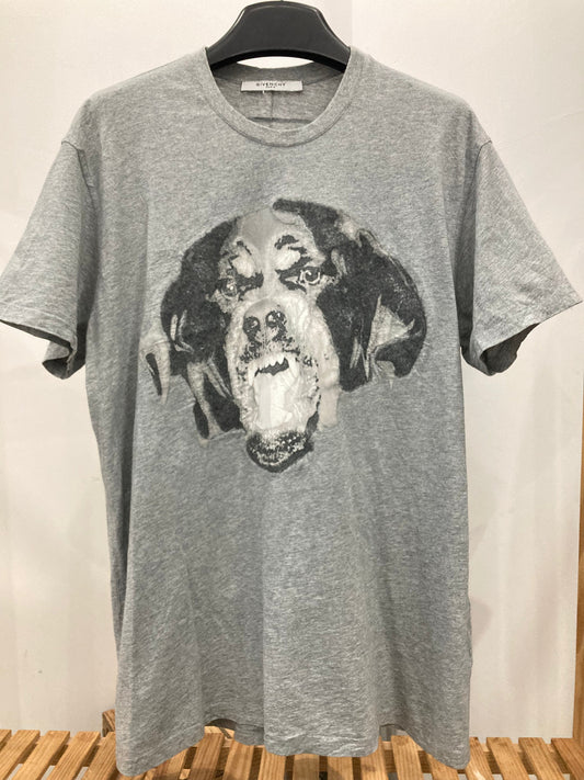 Givenchy Rottweiler Embroiered Logo Grey T Shirt Medium Oversized