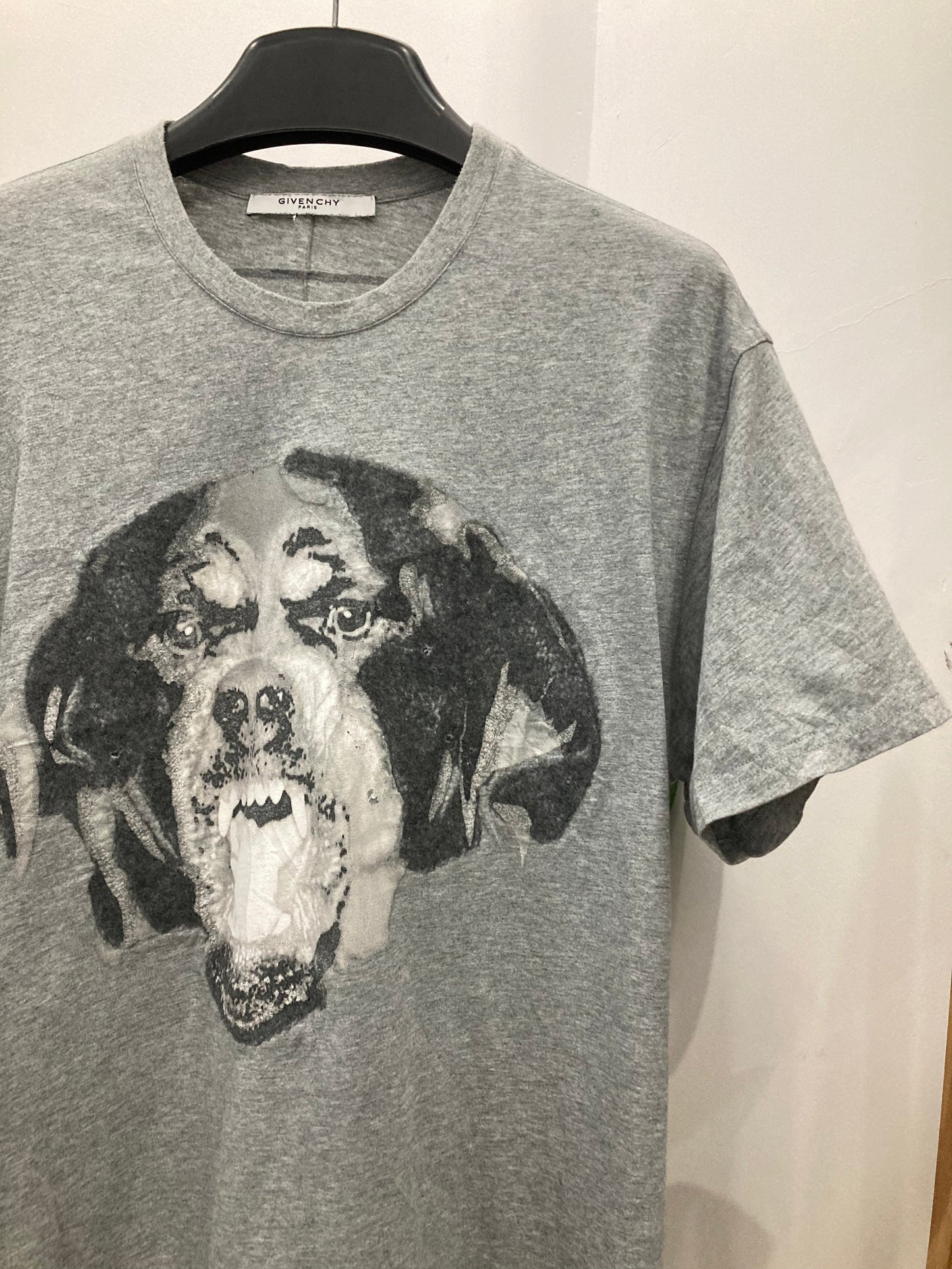 Givenchy Rottweiler Embroiered Logo Grey T Shirt Medium Oversized