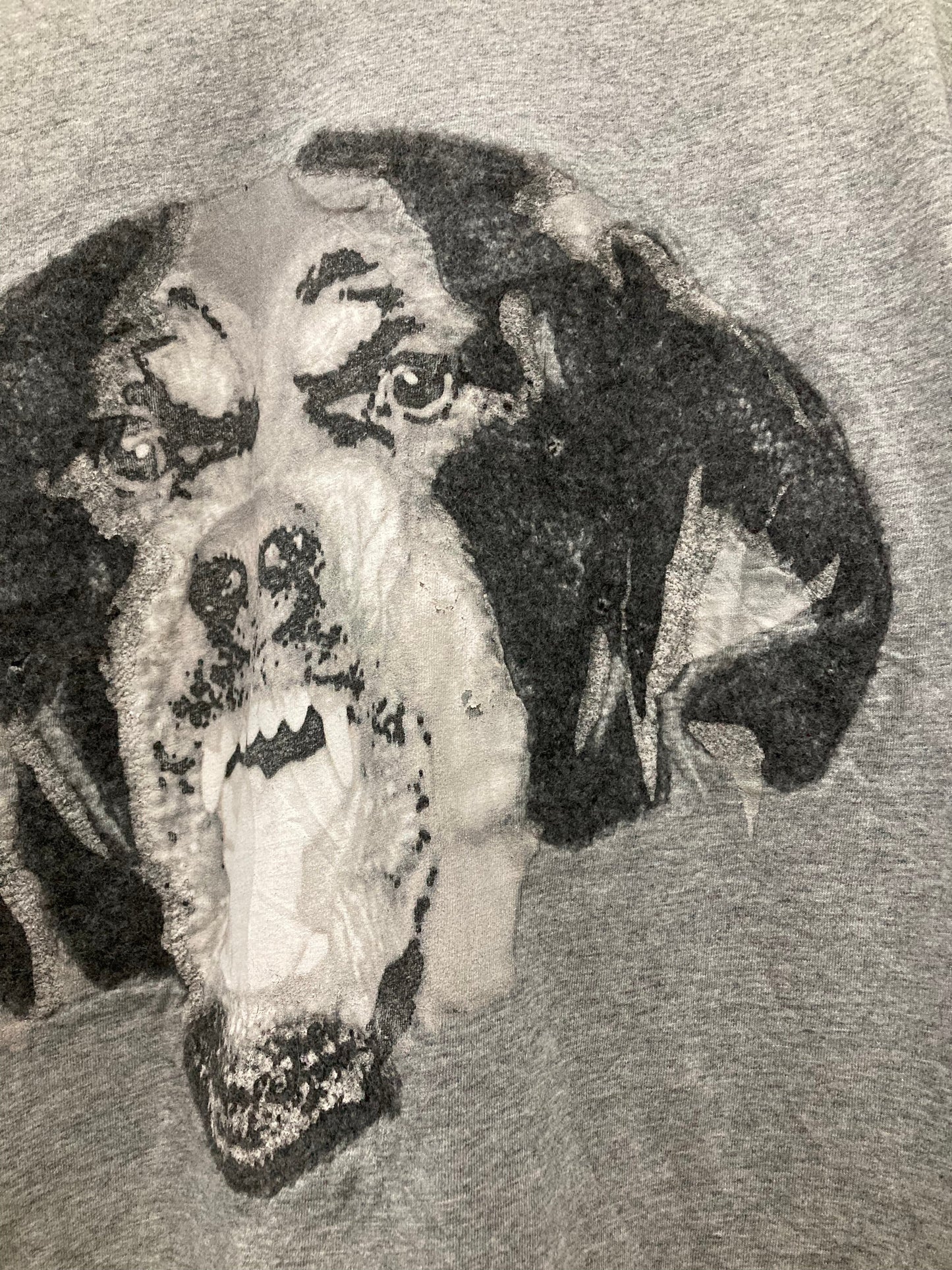 Givenchy Rottweiler Embroiered Logo Grey T Shirt Medium Oversized