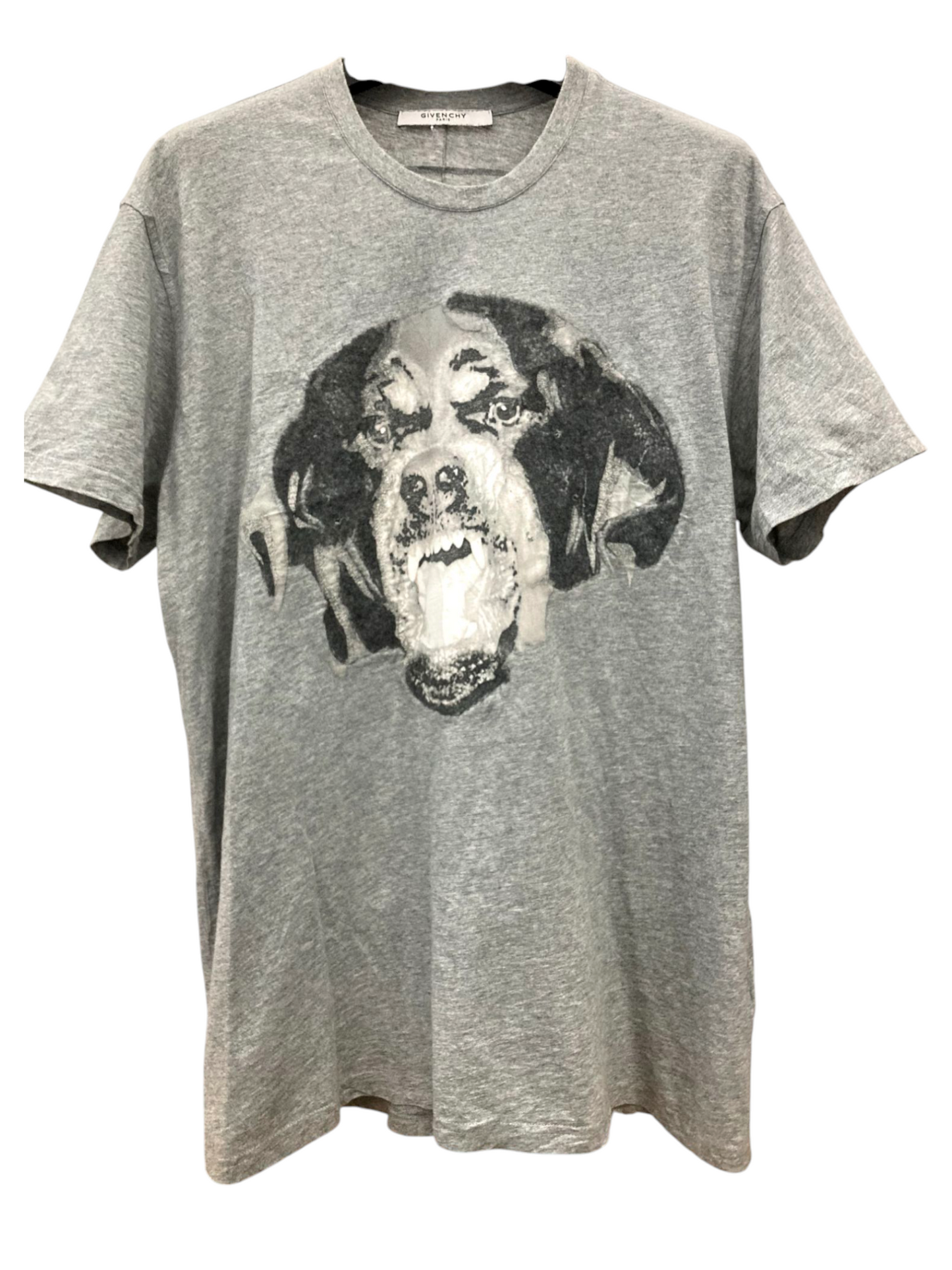 Givenchy Rottweiler Embroiered Logo Grey T Shirt Medium Oversized