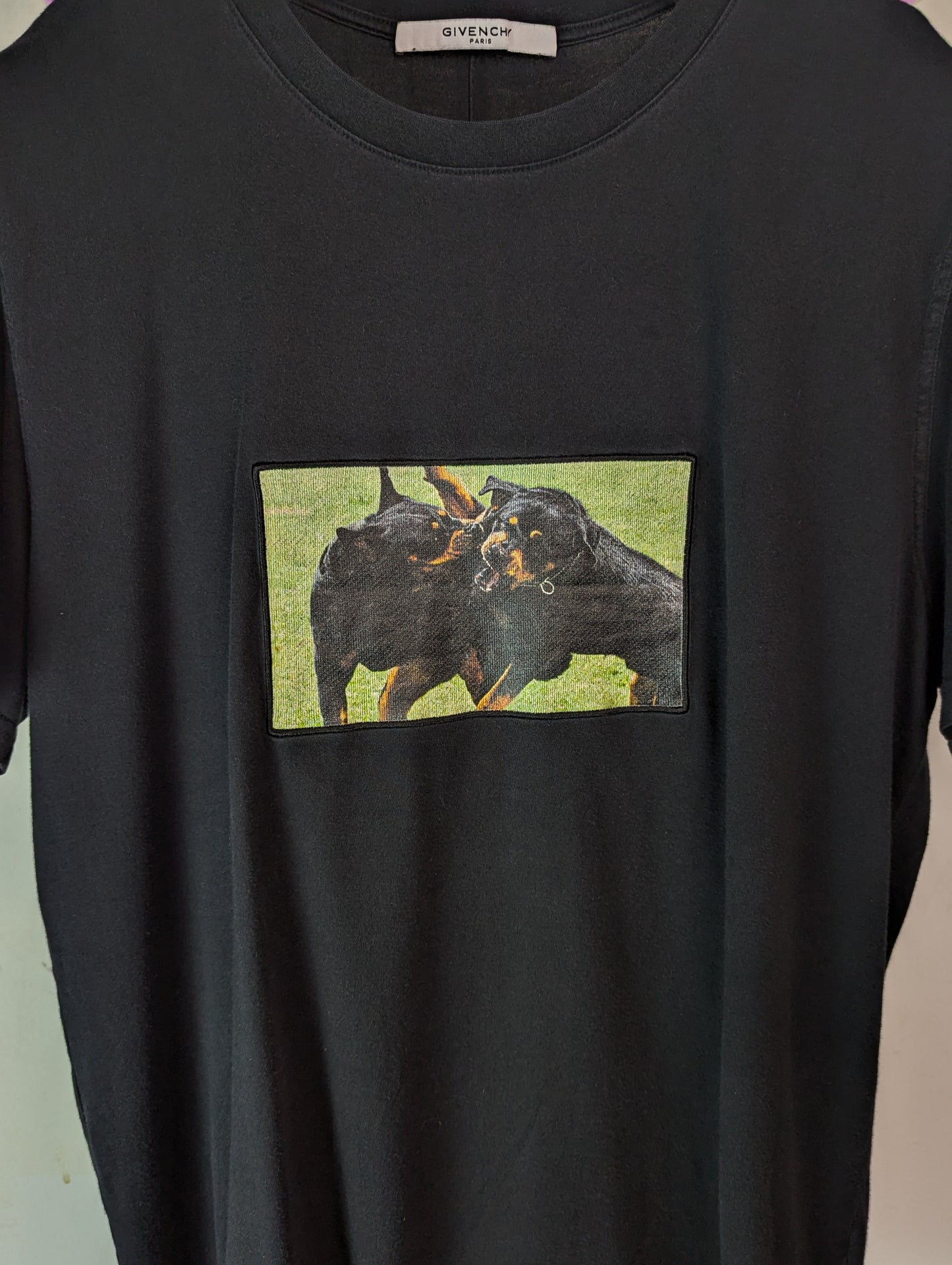 Givenchy Rottweiler Box Embroidery T Shirt Large