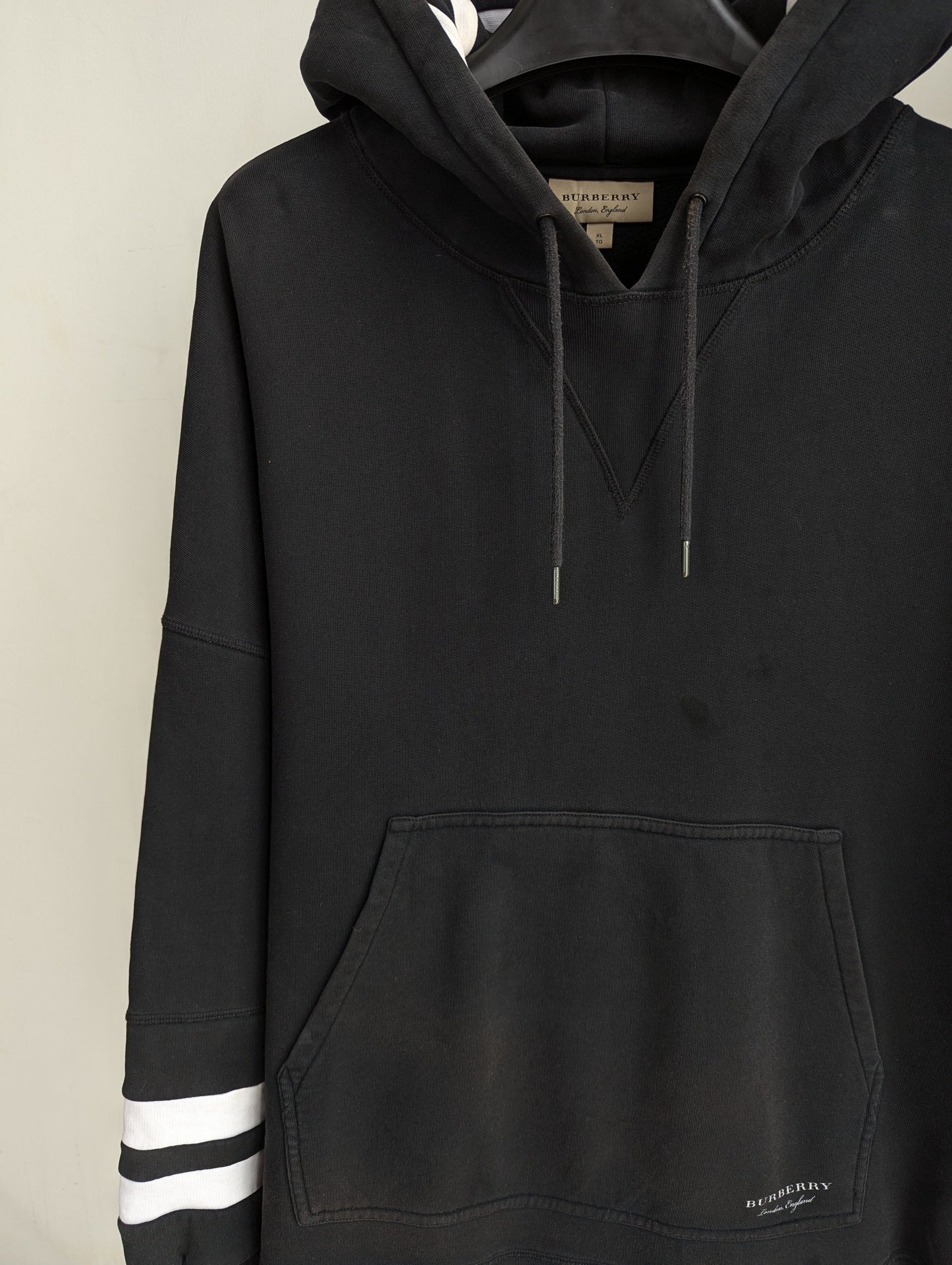 Vintage 00S Burberry Striped Oversized Hoodie Xl