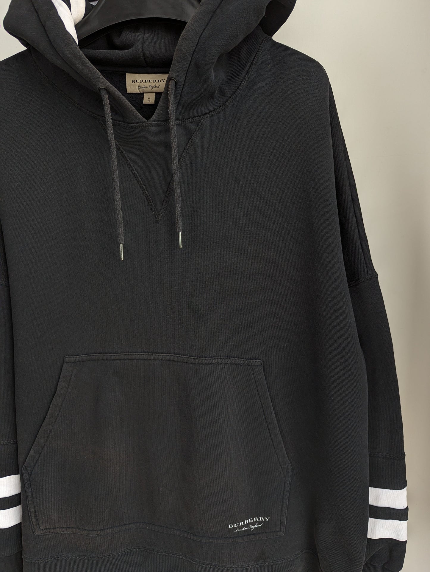 Vintage 00S Burberry Striped Oversized Hoodie Xl