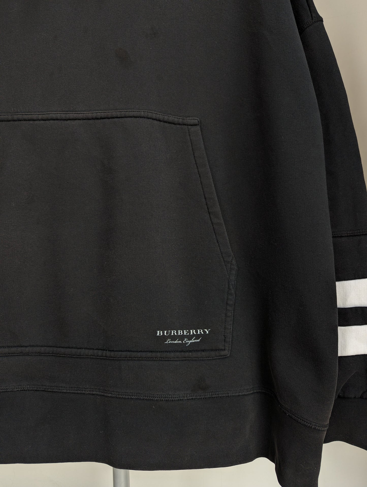Vintage 00S Burberry Striped Oversized Hoodie Xl