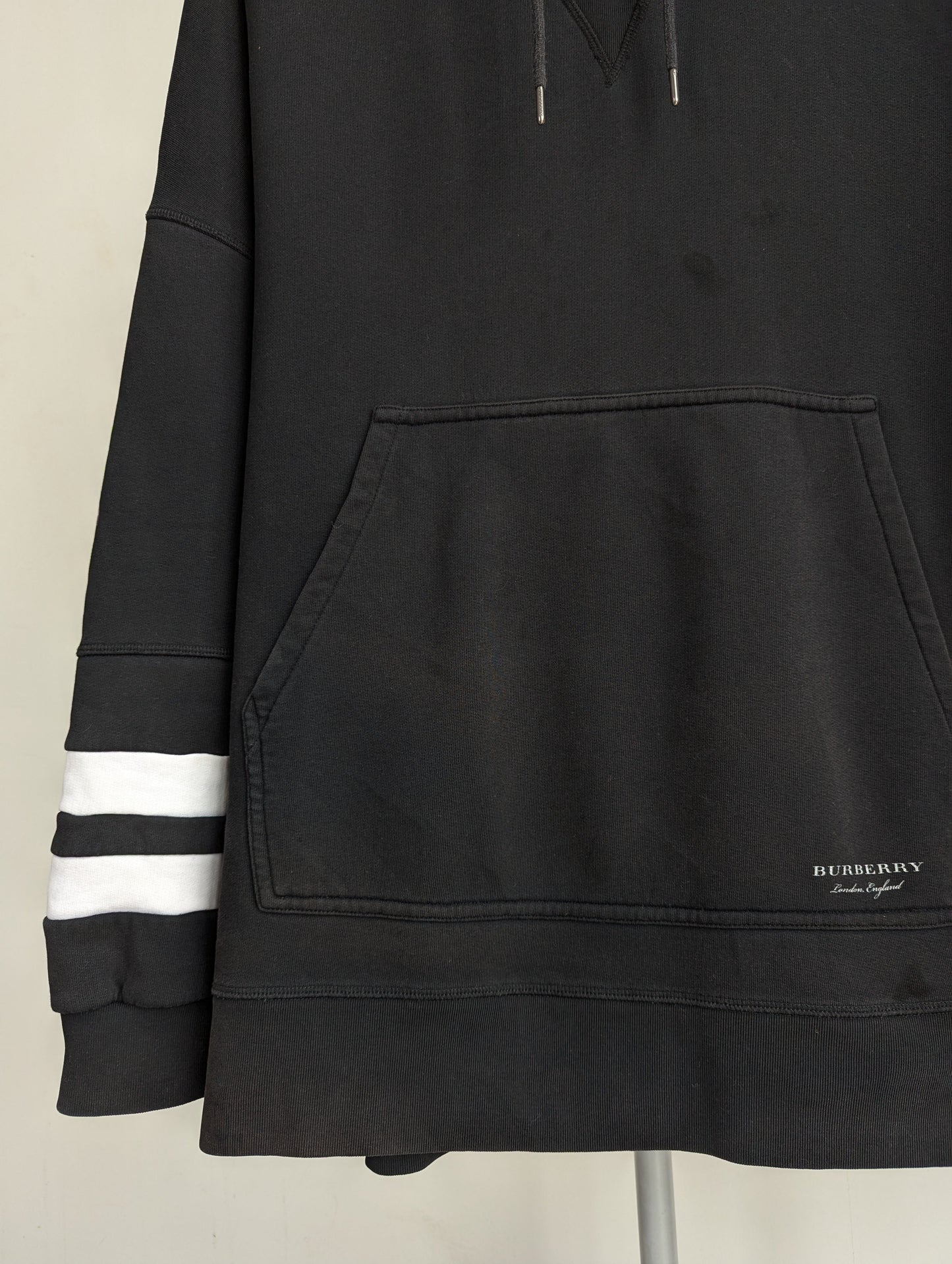 Vintage 00S Burberry Striped Oversized Hoodie Xl