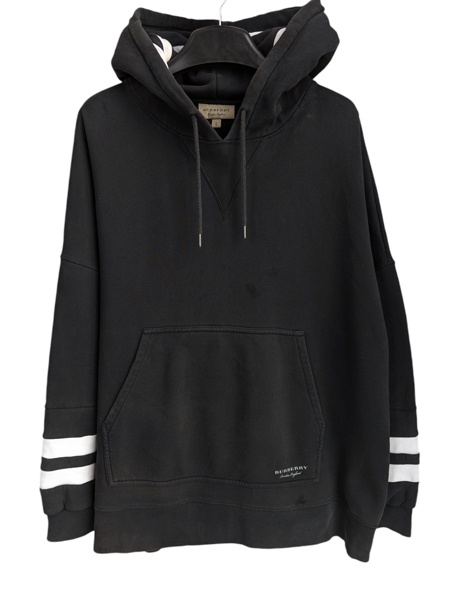Vintage 00S Burberry Striped Oversized Hoodie Xl