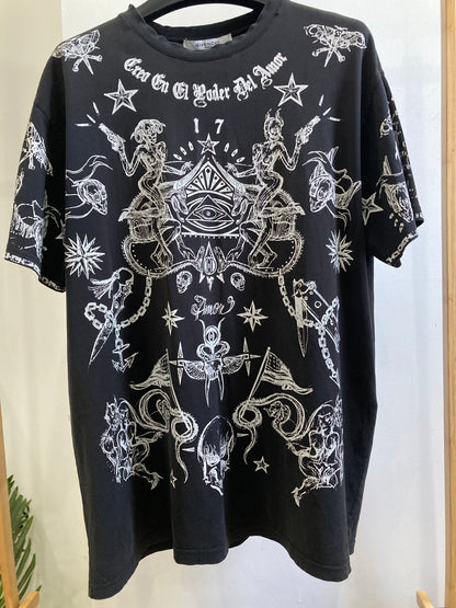 Givenchy Elmerinda Print Cotton T Shirt Large