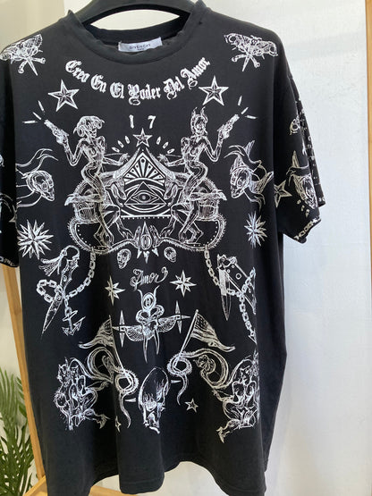 Givenchy Elmerinda Print Cotton T Shirt Large