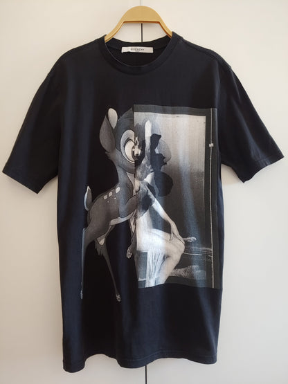 Givenchy Bambi Print Monochrome Cotton T Shirt  Xs Oversized