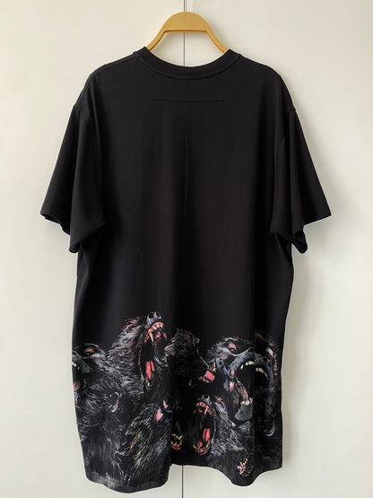 Givenchy Monkey Print Black Cotton T Shirt Large Oversized