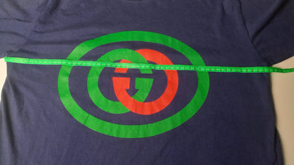Gucci Interlocking G Blue Cotton T Shirt