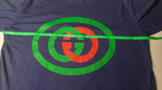 Gucci Interlocking G Blue Cotton T Shirt