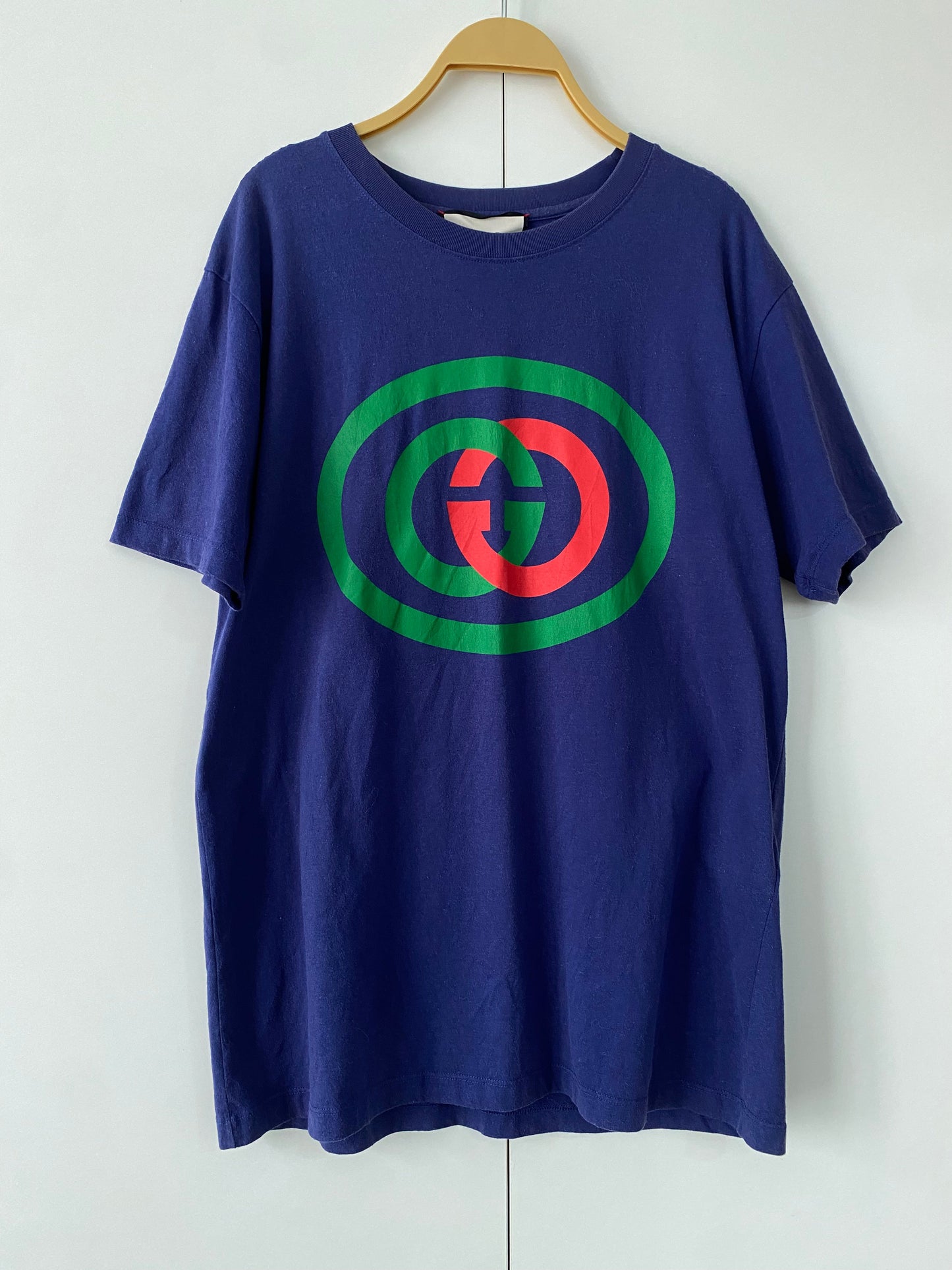 Gucci Interlocking G Blue Cotton T Shirt