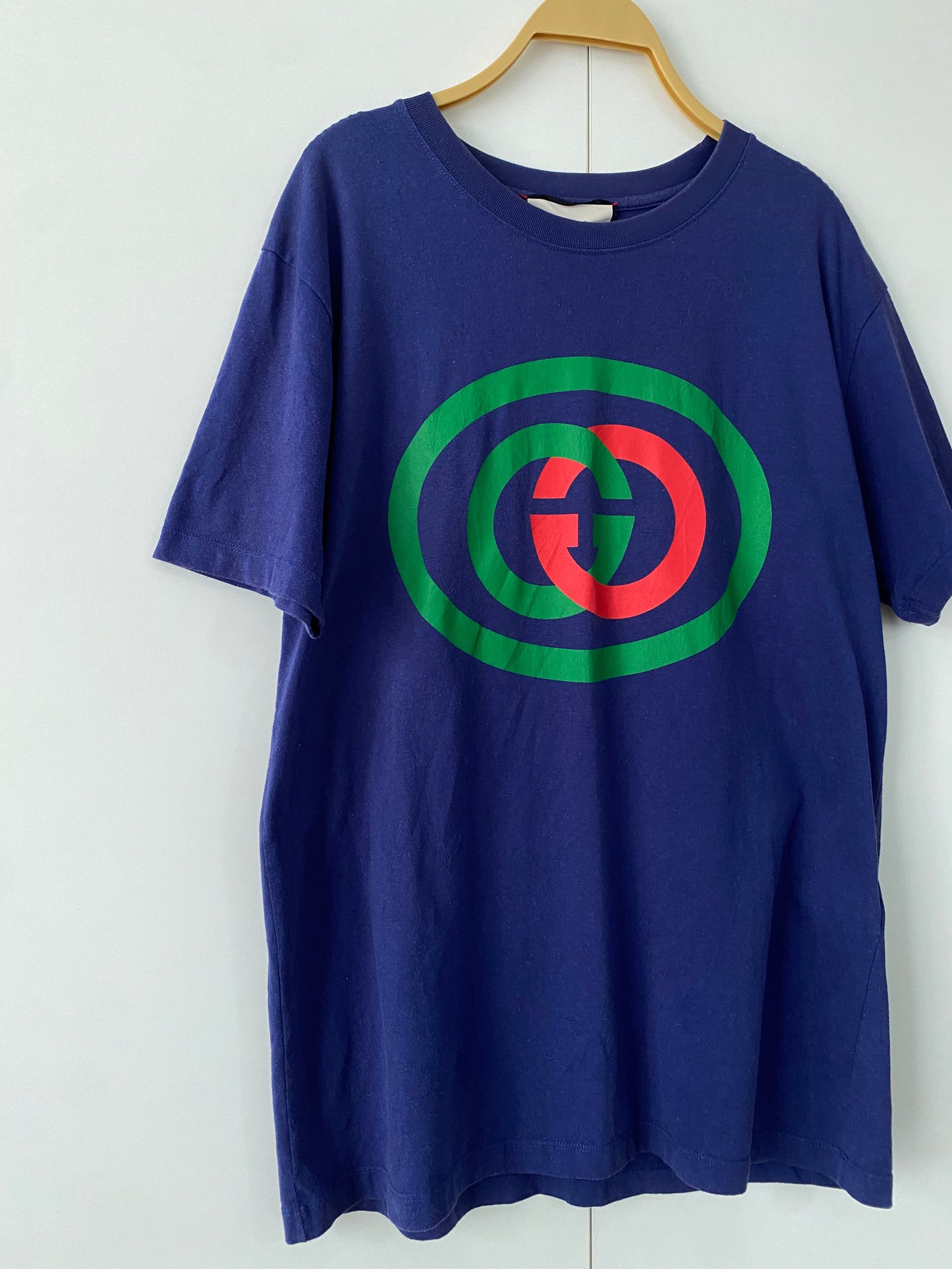 Gucci Interlocking G Blue Cotton T Shirt