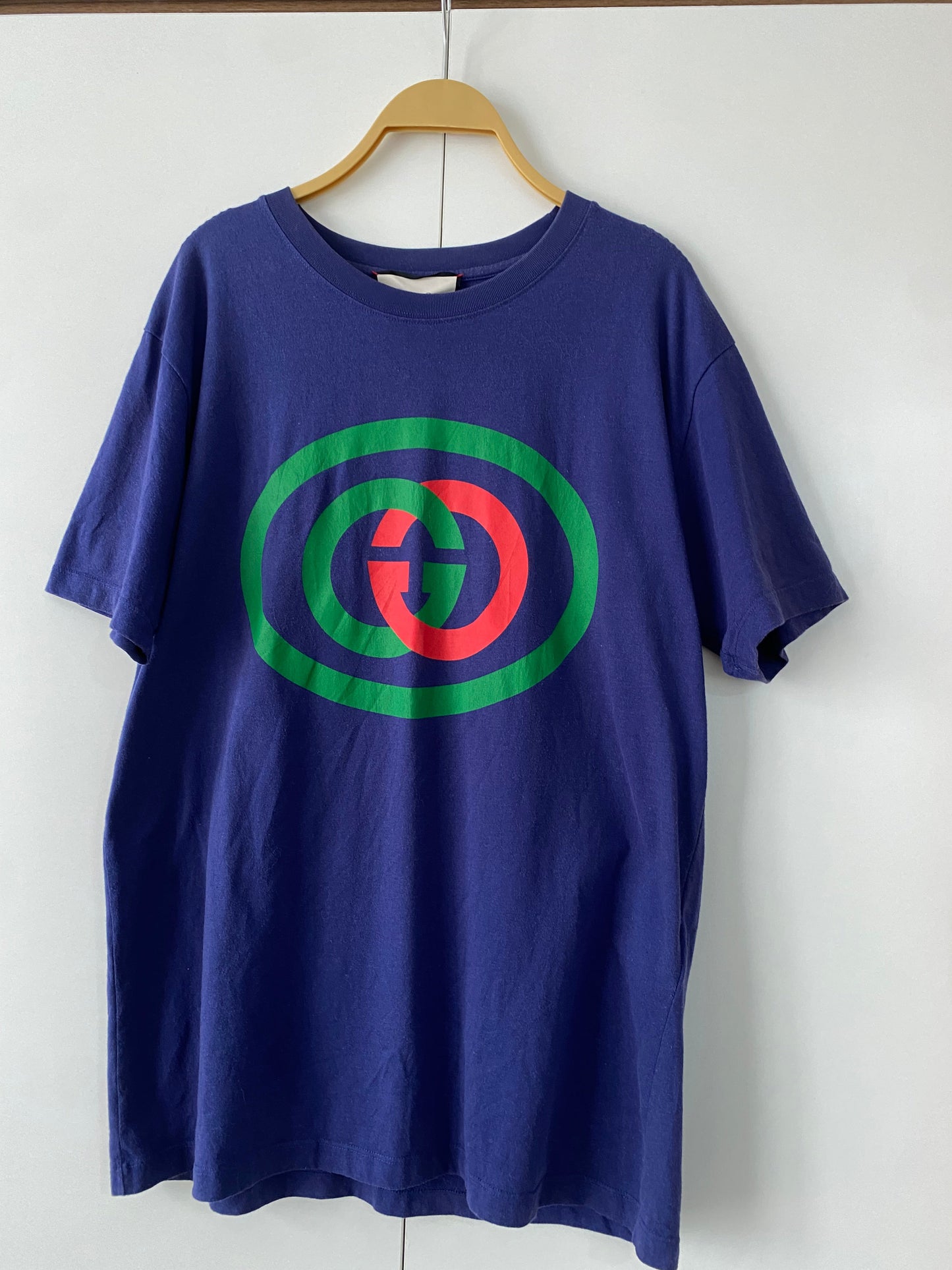 Gucci Interlocking G Blue Cotton T Shirt